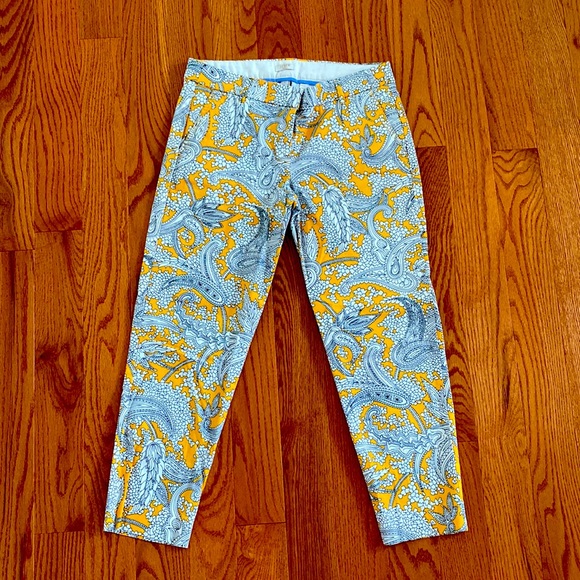 Semi casual J.Crew yellow/black work pants perfect for teachers! Size 4 stretch